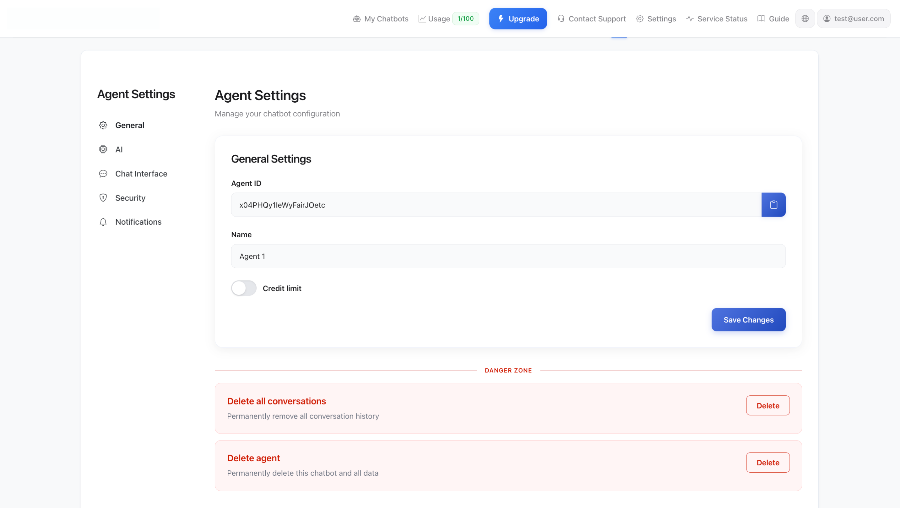 Paramètres généraux